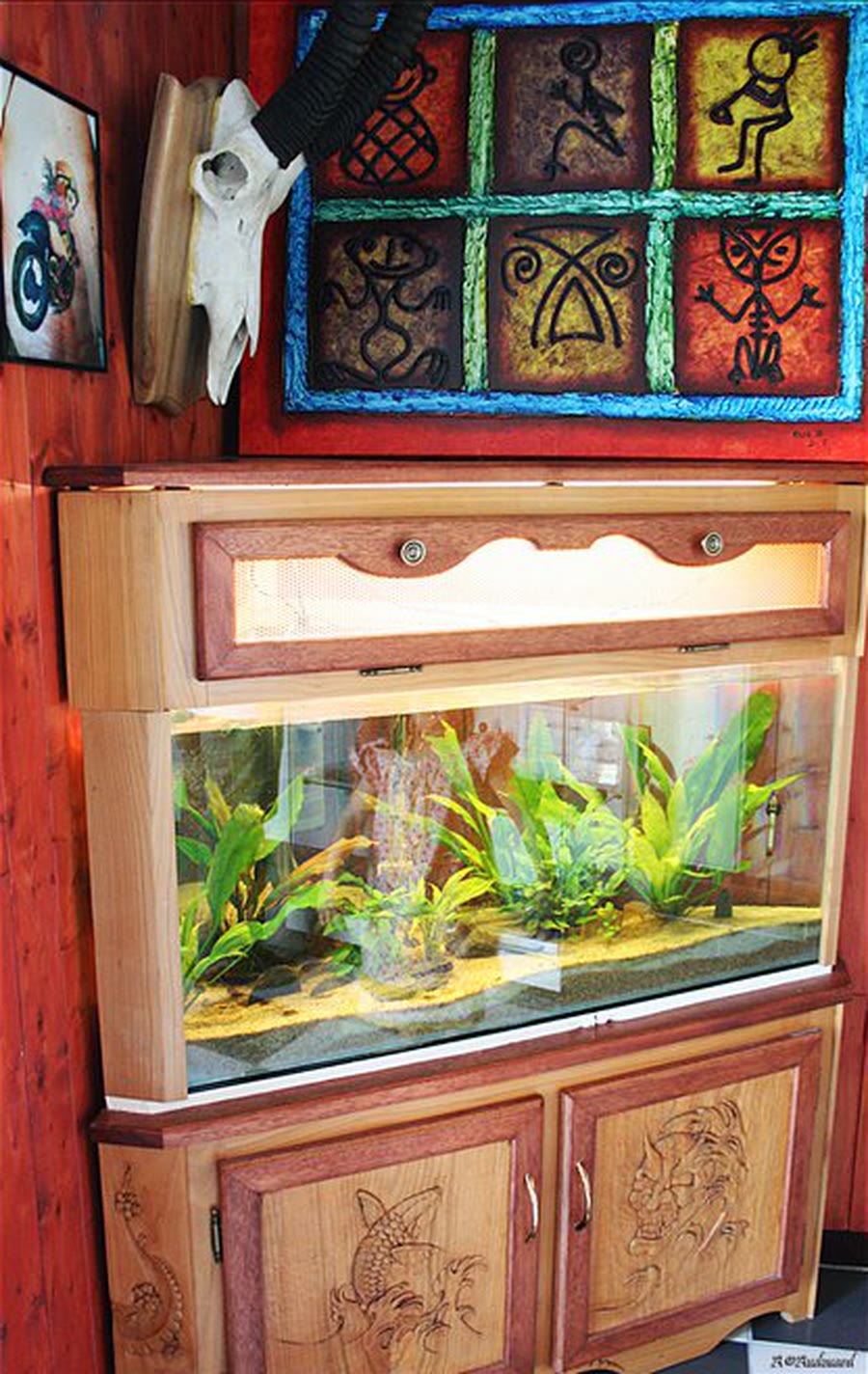 The aquarium cabinet, designed by Tof, in 2012