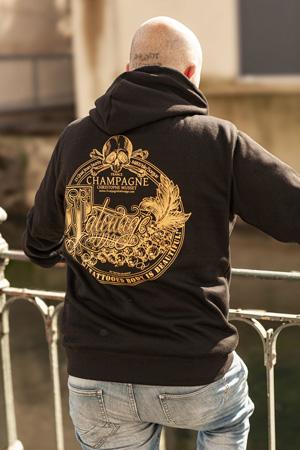 Sweatshirt à Capuche avec Zip Champagne