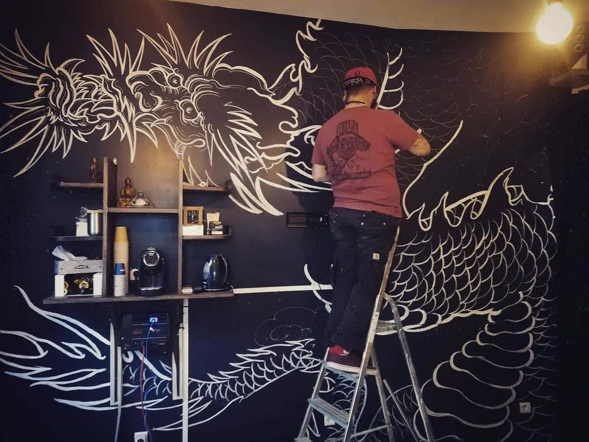 Journée peinture au studio avec Bambi