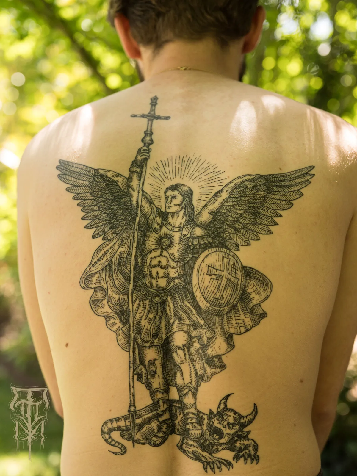 SAINT MICHEL FACE AU DÉMON PAR FLO