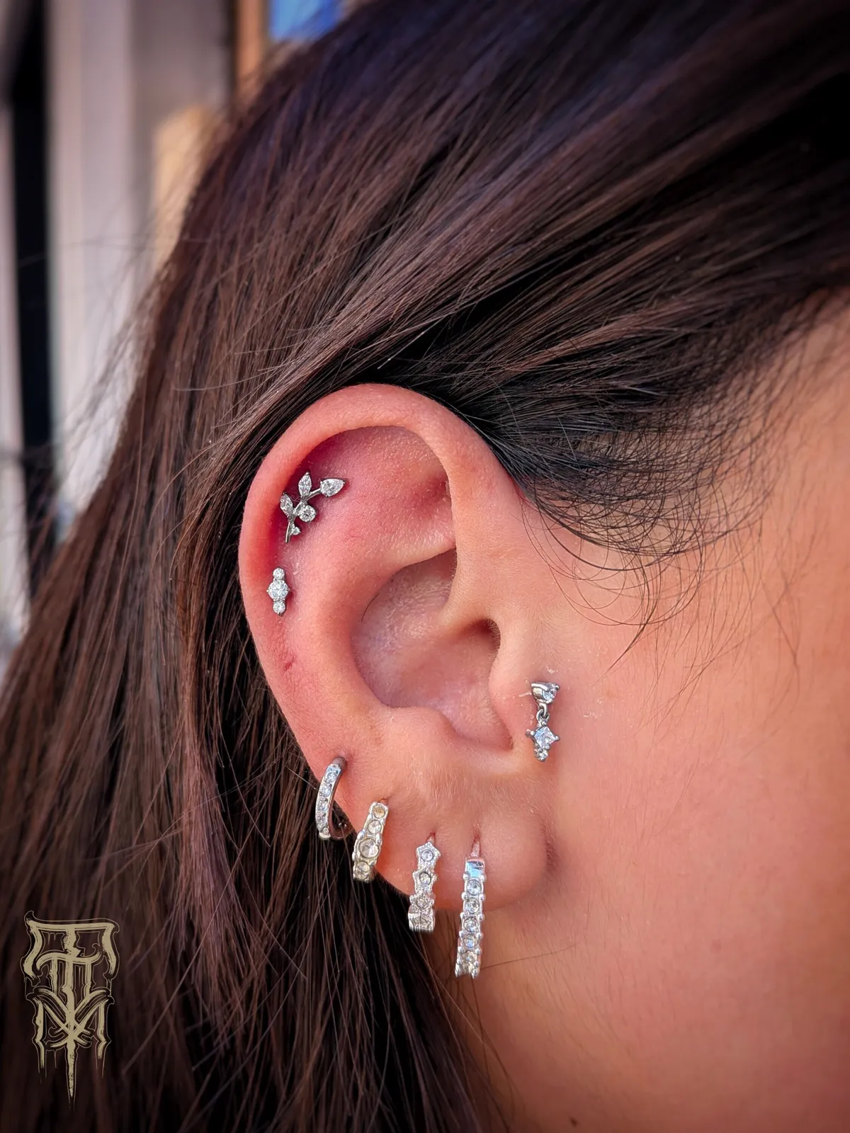 Bijou titane feuillage serti de strass — par Alys à Carpentras, photo 2 sur 3