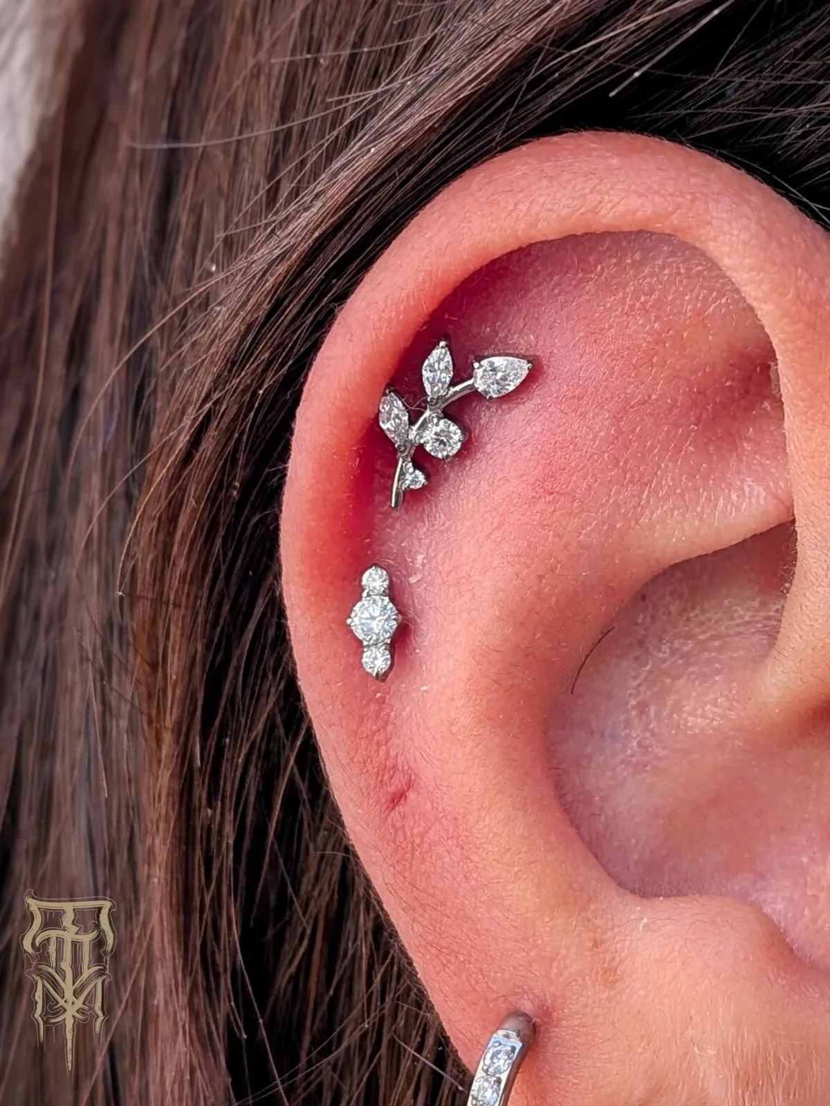 Bijou titane feuillage serti de strass — par Alys à Carpentras, photo 3 sur 3