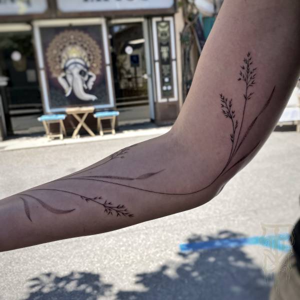 patricia_noirdejais_noir-de-jais_tattoo-on-move_fine-line-tattoo_ligne_graminee_vegetal_bras_original