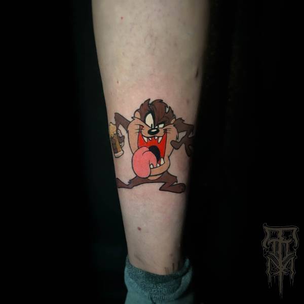 tony_kaboom_tattoo-on-move_anime_color_cartoon_looneytunes_taz_original